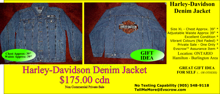 Harley-Davidson Denim Jacket For Sale